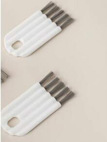 2pcs Multi-Purpose Cleaning Brush Set, Suitable For Scrubbing Dust, Stains, Keyboards, Crevices, Cups, And Other Kitchen Utensils. Lightweight And Easy To Use.