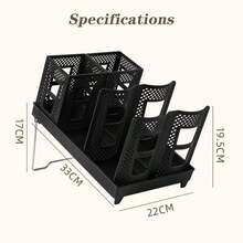 Villelei Coffee Mug Holder Cup &Amp; Straw Organizer With Stand, 6 Dispensers For Coffee Station, Bar, Office, Home, Restaurant, Lounge, Countertop - 白色 - 查看 6