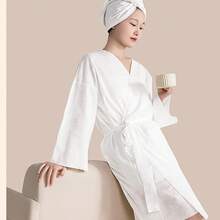 1件/2件/4件装加厚加长一次性浴袍，旅行便携浴巾，酒店浴袍，男女通用，适合旅行和商务出行，秋冬季