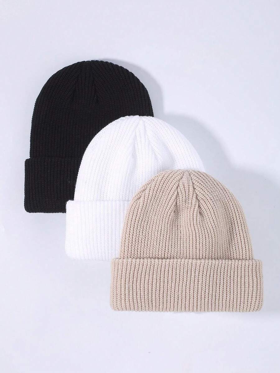 1 chiếc mũ len ấm áp dành cho nữ, thích hợp sử dụng hàng ngày vào mùa đông - Nhiều màu - Xem 1