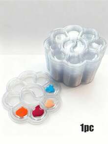 50pcs Plastic Paint Mixing Palette Set, Transparent/White Portable Thin Palette, Suitable For Watercolor, Gouache Art Painting - Multicolor - View 6