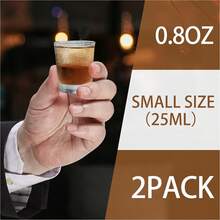 2pcs PARTY Glass Set, 1.5 Oz Loose Glass, Heavy Bottom Tequila Glass, Perfect For Whiskey, Tequila, Espresso, Etc. It Is Also An Ideal Gift For Friends, Men, Family, And Gatherings. - Clear - View 10