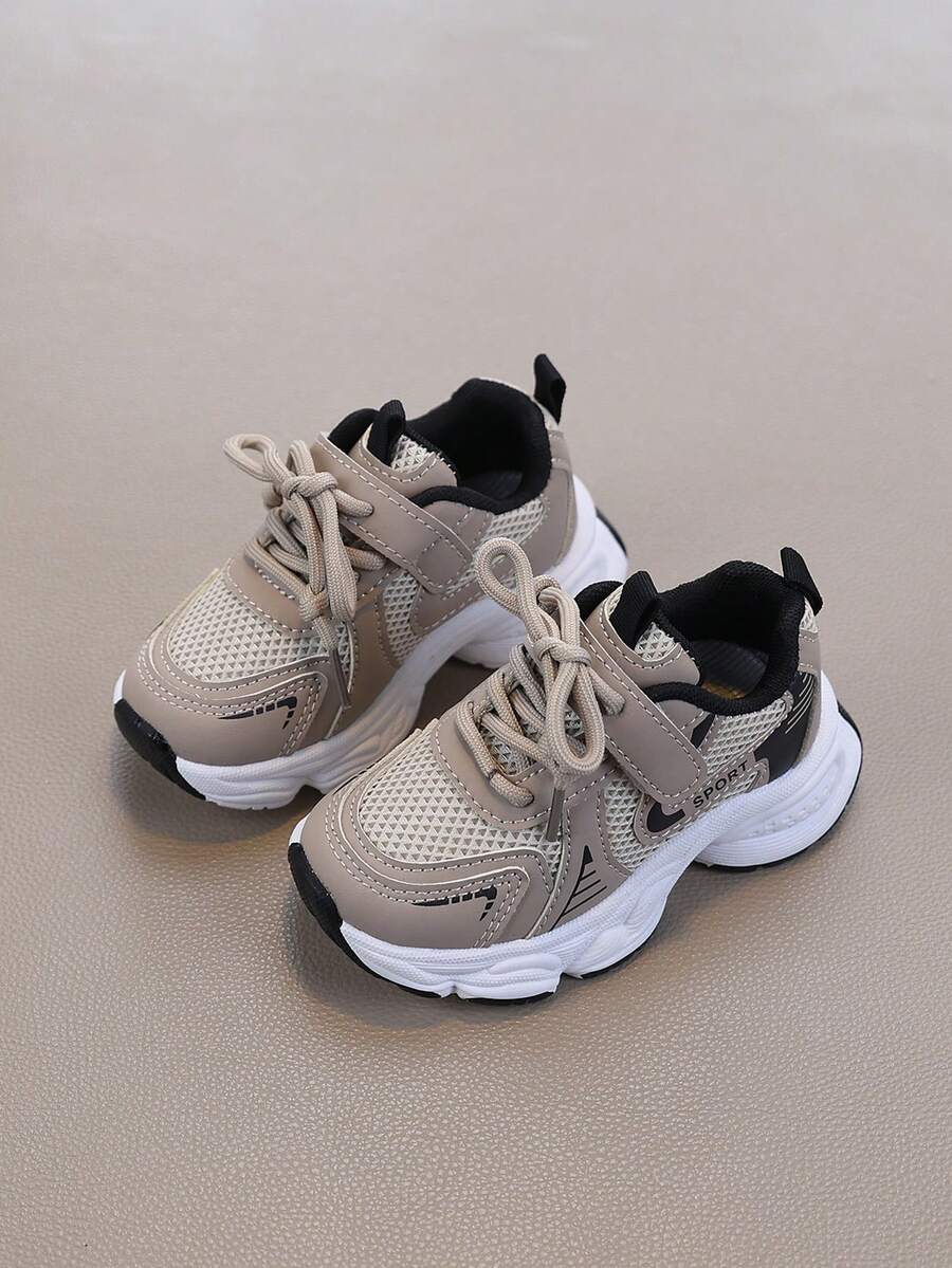 1 Pair Breathable Fashion Versatile Kids Outdoor Casual Sports Shoes, Unisex Colorblock Soft Sole