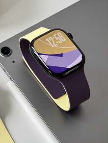 1 pièce Bracelet de montre magnétique en silicone à texture de litchi, compatible avec Apple Watch 42 mm, 38 mm, 40 mm, 41 mm, 44 mm, 45 mm, 46 mm, 49 mm, bracelet de remplacement pour montre connectée Série Ultra2, Ultra SE2, SE 11, 10, 9, 8, 7, 6, 5, 4, 3, 2, 1 - Multicolore - Voir 3