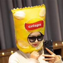 卡通零食、薯片、头套、帽子、拍照道具、卡通头套、表演道具、趣味恶作剧玩具 - 彩色 - 查看 6