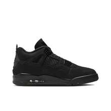 Nike Jordan Air Jordan 4 "Black Cat" 黑貓 時尚舒適 中幫 復古籃球鞋 男女同款 黑色 - 黑色 - 查看 2