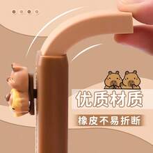 1/4 片装学生专用橡皮擦，无绒毛，干净修正，可推拉，塑料材质，不掉毛，办公用品，[颜色随机发货]，学校用品，缝纫用品，美术用品 - 彩色 - 查看 2