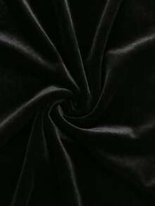 Women's Solid Color Sexy Deep V-Neck Long Sleeve Split Hem Contrast Trim Maxi Party Dress, Winter Evening Party Black Spring Elegant - Black - View 10