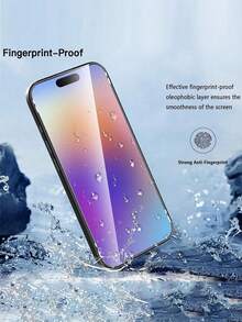 BOLLYMORE Bộ 2 miếng dán màn hình cường lực toàn màn hình, bảo vệ toàn diện màn hình, tương thích với iPhone 17, 17 Pro Max, 17 Pro, 17 Ari, 16, 15, 14, 13, 12, 11 Pro Max, XS, X, XR, 6, 7, 8, 16, 15, 14 Plus, 12, 13 Mini và các dòng khác. Màng bảo vệ trong suốt, chống nước, chống sốc, chống rơi, chống trầy xước, chống bám vân tay, là phụ kiện bảo vệ màn hình điện thoại thiết yếu cho sử dụng hàng ngày, văn phòng và nhà. - Trong sáng - Xem 3