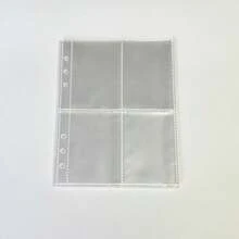 10/20pcs/Set 80pockets 6-Ring A5 Loose Leaf Binder Refill Pages, Double-Sided 4-Pocket Protector Sheets, Ultra-Clear Card Sleeves