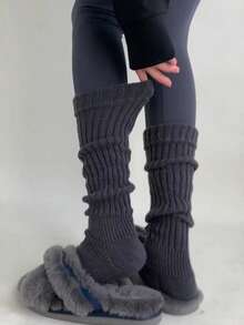 1/2/3 perechi de șosete pentru femei, șosete japoneze stivuite, șosete de toamnă și de iarnă, șosete lungi tricotate gri, acoperitoare pentru picioare cu mătase neagră, pentru a arăta subțire, șosete lungi JK de primăvară și de toamnă, pentru căldură de iarnă - Manșe pentru picioare și picioare - Vizualizare 7