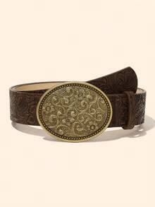 Hot Selling Bohemian Belt New Embossed Niche Retro Carved Buckle Personalized Belt Women's Versatile Spicy Shorts Fashionable - Multicolor - View 9