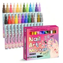 12 Colors Nail Art Pens, DIY Nail Highlighter & Outline Markers, Acrylic Paint Markers Set - Multicolor - View 13