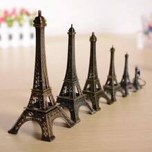 1pc Antique Bronze Paris Eiffel Tower Metal Model Decor, Home Decoration, Wedding Romantic Gift, Travel Souvenir