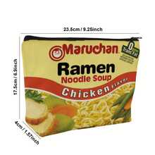 [Regalo perfecto] Sopa instantánea de fideos ramen Maruchan de sabor a pollo - Diseño portátil y amigable para viajar, organizador divertido de maquillaje y artículos de tocador para hombres y mujeres, regalo perfecto para vacaciones, cumpleaños, festivales, bolsa de fideos, artículo de regalo de festival, diseño alegre, cierre con cremallera, organizador de maquillaje, estuche de lápices, bolsas de maquillaje, estuche de belleza para mujeres, accesorio de viaje, K-Pop, accesorio de chica limpia - Multicolor - Ver 4