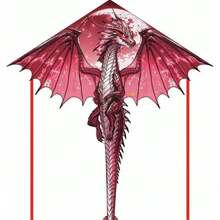 3D Cut, Durable Polyester Mysterious Ice Dragon Kite - Ideal For Outdoor Beach And Park Fun, Creative Holiday Gift Idea, Best Choice, Perfect Gift (The Picture Does Not Include The Tether Line Due To Beautification) - Multicolor - View 7