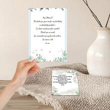 Tarjetas de felicitación personalizadas, notas de agradecimiento personalizadas, tarjetas de mensajes, tarjetas de boda y fiesta de cumpleaños, etiquetas de nombre de evento, tarjetas de regalo personalizadas - Carta de agradecimiento - Ver 5