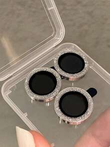 Camera Lens Protector Film For IPhone 17/17Pro/17Promax/17Air/16/15/14/13/12/11, Tempered Glass Metal Frame, High Definition Transparent (Silver) - Silver - View 15