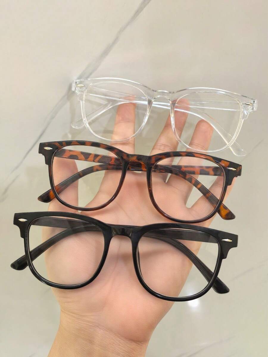 Retro Lightweight Fashion Glasses Set - Fashionable Full Frame Blue Ray Blocking Glasses - Multicolor - View 1