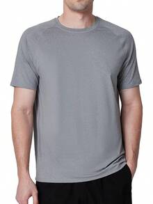 Men's UPF 50+ Swim Shirts, Short Sleeve Rash Guard, Quick Dry-Shirt Fishing And Surfing - 灰色 - 查看 8