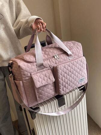 Travel Bag Short-Distance Hand-Held Large-Capacity Rhombus Travel Fitness Bag Portable Travel Duffel Bag