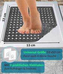 Alfombrillas antideslizantes para baño - Gris Oscuro - Ver 3