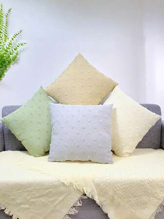 1 pieza Funda de almohada cuadrada con estrella recortada moderna - Patrón estrellado casual, funda de cojín suave y cómoda para sofá, tamaño 45x45 cm, cierre con cremallera oculta, lavable a máquina, decoración versátil para el hogar, accesorio de lujo para muebles, textura suave, tela duradera, inserto de almohada no incluido