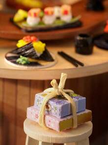 寿司店 - 建筑模型装饰，带防尘罩，厨房/卧室/店铺场景，房间装饰，3D拼图DIY手工微缩模型套件，包含家具，青少年及成人圣诞节/生日礼物，无需胶水或电池 - 彩色 - 查看 8