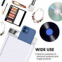KKXY Fuxury 500 Pack Wh Bubble Mailers 6x10 Inch Small Bubble Shping Envelopes#0 Thick Bubble Padded Mailer Strong Adhesion Padded Envelopes For Mailing Ewelry Makeup - 白色 - 查看 6