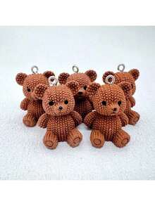 Multicolor Mini Resin Bear Pendant, Jewelry Making Pendant, Bracelet, Necklace, Keychain, Earrings DIY Accessories, Fashionable & Cute Keychain Special Gift, Cartoon 3D Decorative Accessories, Bear Party, Party Gift Pack, Birthday Gift Toy Pendant, Suitable For Phone And Bag Decoration Surprise Gift, Cartoon Backpack Pendant, Car Keychain Accessories, Bag Decorative Pendant Accessories, Keychain Accessories For Bridal Party, Graduation, Valentine's Day, Mother's Day, Christmas, Halloween, Thanksgiving