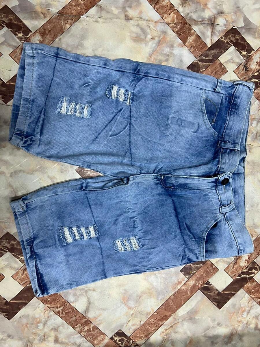 Men's Jeans - Blue and White - View 1