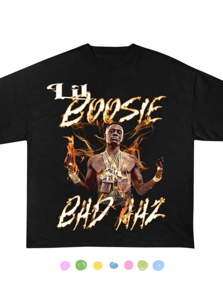Lil Boosie Bad Azz Shirt Bootleg Vintage 90's Rap T Shirt Lil Boosie Unisex Fit - màu đen - Xem 1