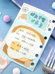 100pcs Cute Creative Memo Pads, Felt Vintage Style Decorative Material For Scrapbooking, Gift, Office, Home, Labeling, Classroom, Entertainment, Student Planner, DIY Decoration Stickers - Multicolor - View 2