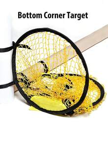 黄色足球门网 专业任意球目标网 便携式足球射门练习器材 带目标袋 训练辅助器材 适合成人足球爱好者 适用于大多数标准球门 易于安装 提高精准度 足球训练器材 足球配件