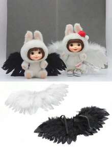 1件装派对燕子白色天使羽毛翅膀魔杖角色扮演弹力带婚礼生日万圣节圣诞节 - 白色 - 查看 5