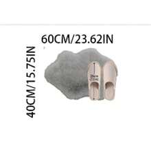 1pc Cloud-Shaped Gray Faux Wool Rug - Modern Minimalist Design, Suitable For Living Room, Bedroom And Home Decor - Soft Plush Surface With Rubber Backing, Machine Washable - Winter Gift, Thick Rug, Autumn/Winter Plush Rug, Thick Carpet, Christmas Decor, Kitchen Rug - Grey - View 9