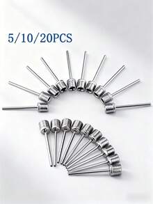 5/10/20pcs Sports Ball Pump Needles, Stainless Steel Pump Adapters Compatible With Football, Basketball, Soccer Ball, Inflator - Portable Air Pump Needles For Balls, Balloons, Metal American Style Inflation Needle - Multicolor - View 2