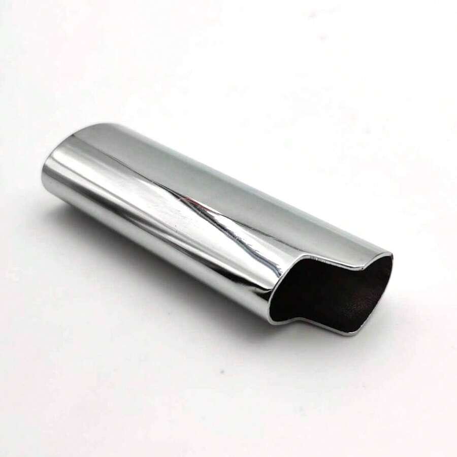 Metal Lighter Cover Pouch Holder Mirror Surface Silver Plain Color Full Size Classic Lighter Type J6, Idea (Silver) - Màu tím - Xem 1