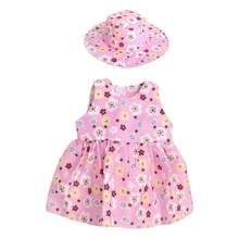 18英寸碎花连衣裙，适合43厘米美国女孩娃娃，重生娃娃配件，娃娃换装游戏新衣服套装，礼物 - CL-0068 - 查看 14