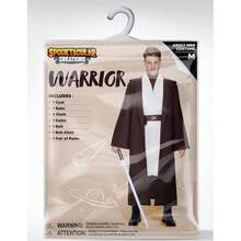 Spooktacular Creations Traje de tnica de caballero de Halloween para hombres, tnica marrn con capucha, traje renacentista para hombres para fiestas de disfraces de Halloween, cosplay - Grande - Ver 9