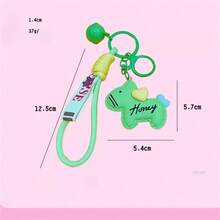 1个多色创意原创卡通马年钥匙扣，心形小马手机包挂件，汽车钥匙链，学生礼物饰品，适合朋友、情侣、日常使用