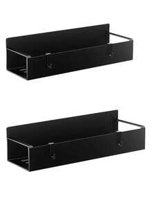 Sink Organizer, Soap, Drain Plug, Sponge Rack, Multifunctional Rust Proof Storage Basket, Kitchen And Bathroom Wall Mounted Shelves, Black/Gray - Multicolor - View 5