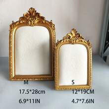 1pc Velvet Jewelry Organizer With Carved Resin Display Stand | Wall Hanging Earrings Necklace Storage, Baroque Hanging Jewelry Organizers - Multicolor - View 2