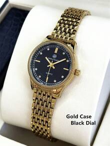 Pablo Raez 1pc Gold Jewelry Women's Watch, Original Charming Luxury Stainless Steel Bracelet Watch, Metal Steel Heavy Bracelet Chain, Gold Elegant, Brand New Vintage Girl Party Design Quartz Watch, Fashion White Premium Popular Watch, Diamond Display, 50M Waterproof, Steel Heavy Bracelet Jewelry Clasp, Casual Teen Cute Watch, Great Teacher Gift, Suitable For Friends Or Family, Daily Life/Work/Party Decoration, Graduation Gift, Wedding Gift - one-size - View 15