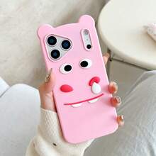 【店舗人気モデル】面白いカバの3Dキャラクター携帯ケース スタンド付き Apple compatible with iPhone 12/13/14/15/16/17 Pro Air Promax対応 誕生日やクリスマスプントに最適 子供や若者向け, 誕生日プント,かわいいスマホケース,遊び心のあるケース,シリコンケース,耐久性のあるカバー,compatible with iPhoneカバー,楽しいユーザー,子供向けギフト - ブルー - チェックする 6
