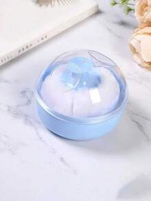 2pcs/1pc Velvet Powder Puff, Powder Puff Box, Salon Hair Cleansing Powder Puff, Talcum Powder Puff Box - Multicolor - View 2