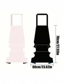 1件装可调节颈带厨房围裙，防水防油，适合烹饪、厨师使用，男女通用 - 黑色 - 查看 3