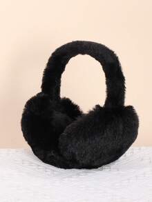 1个仿毛皮耳罩，可爱可折叠冬季耳罩，适合女孩户外使用 - 毛絨耳罩 - 查看 2