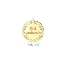 5 Piezas/10 Piezas/20 Piezas Tarjetas de regalo de acrílico dorado Eid Mubarak para suministros de empaquetado de regalos de la fiesta de Ramadán Kareem - Multicolor - Ver 5