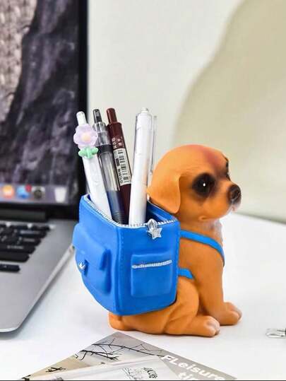 1 Stück süßer Hund Stifthalter für den Schreibtisch, kreativer Stiftorganizer Becher, personalisiertes Schreibtisch Dekor Accessoire, geeignet für Zuhause, Büro, Schule, Geschenk für Hundeliebhaber